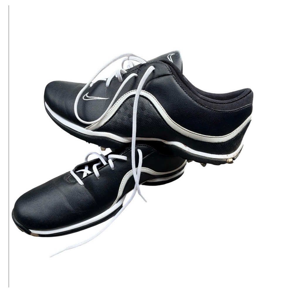 Nike Golf Shoes Women Black White Cleated Athletic Sneakers TQC Spikes